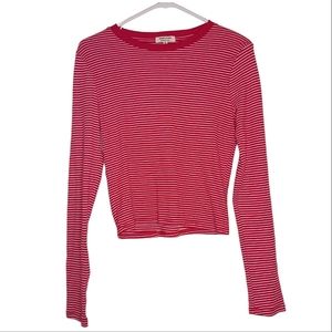 5 for $5‼️ Like New Red and White Striped Long Sleeve Tee | Back To School